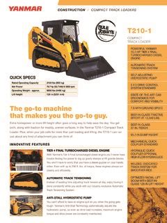 yanmar t210 skid steer specs|yanmar t210 1 specifications.